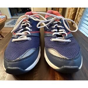 Vionic 1st Ray Technology Walking Shoes Navy Blue Coral Mesh Sneakers Womens